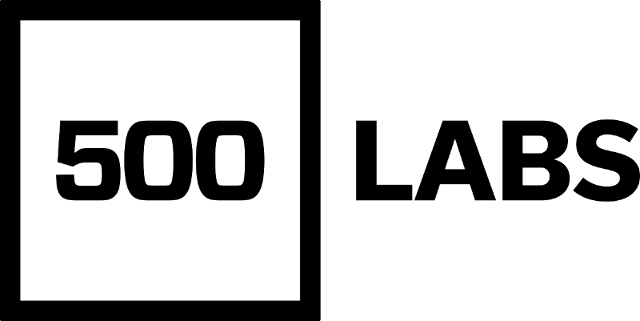 500 Labs Logo Horizontal Transparent Black
