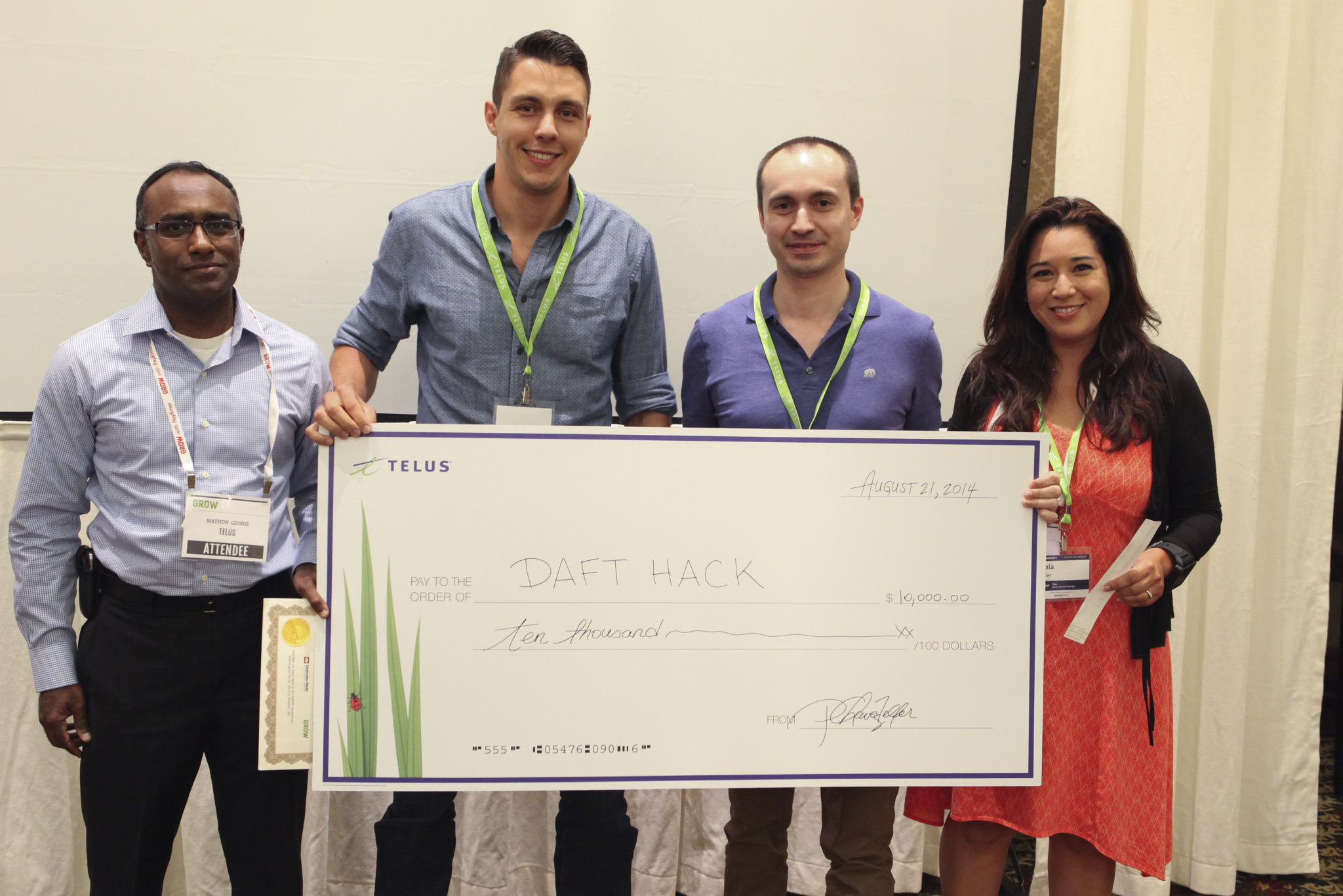 Daft Hack Takes Growhack 10k Prize U Grok It Takes Startup