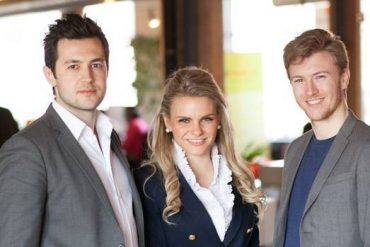 Anatoliy Melnichuk, Michele Romanow and Ryan Marien at Buytopia