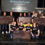 Velocity Fund Winners posing with prize money