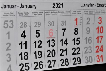 2021 calendar (January)