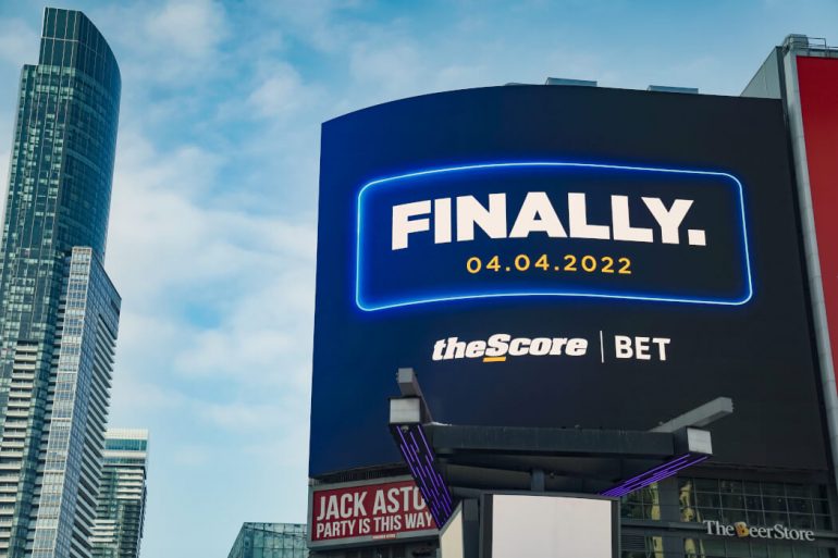 theScore Bet billboard