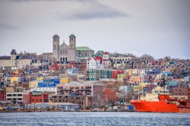 Picture of Downtown St.John's from a distance.