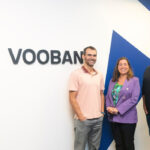 Vooban VP and partner Hugues Foltz, CDPQ executive VP and head of Québec Kim Thomassin, and Vooban president and founder Kevin Moore.