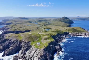 An aerial view of NordSpace's Atlantic Spaceport